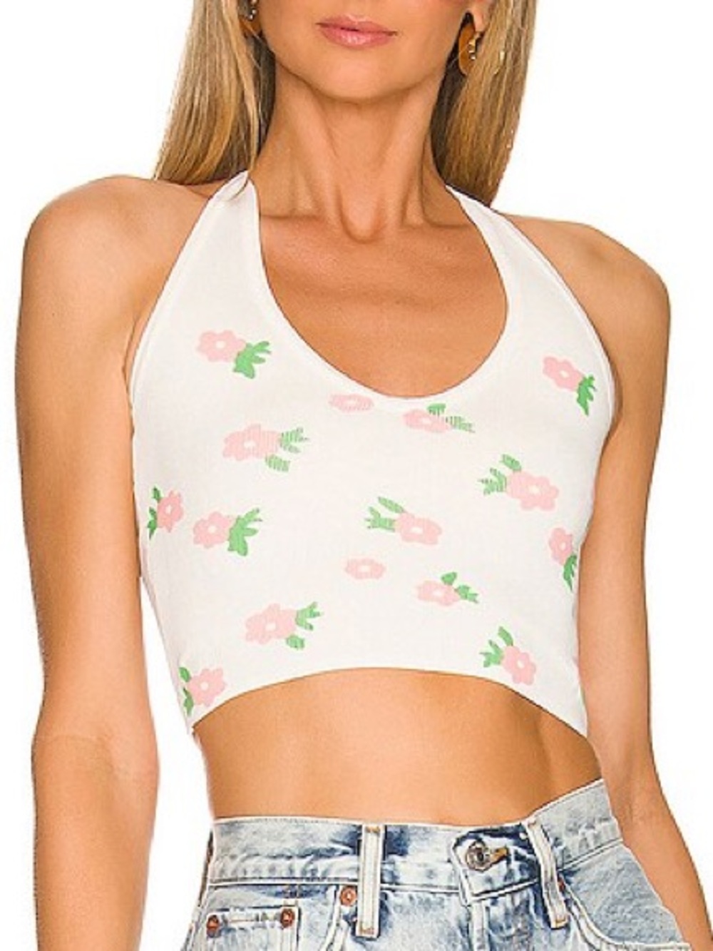 MORE TO COME Elena Daisy Halter Top